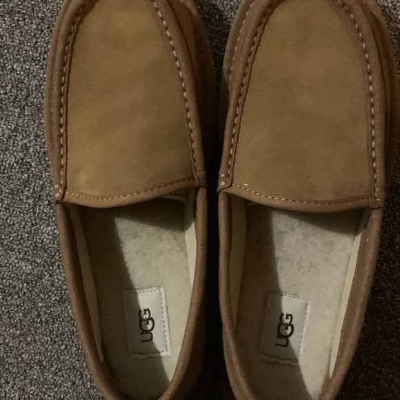 ugg dex moc toe water resistant leather slipper
